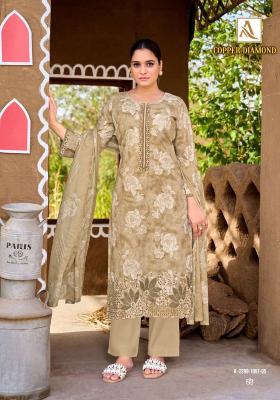 Alok jade copper diamond surat chdhidar dress material wholesale
